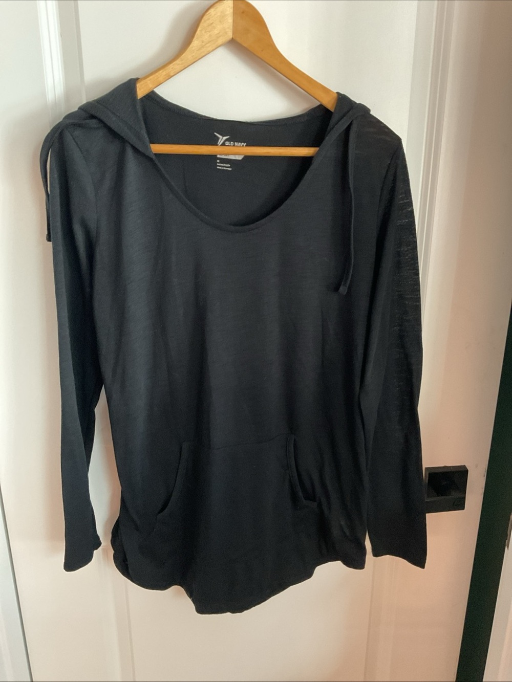 Old Navy Active Duo Dry - Black Lightweight Hooded Sheer Women's Pullover